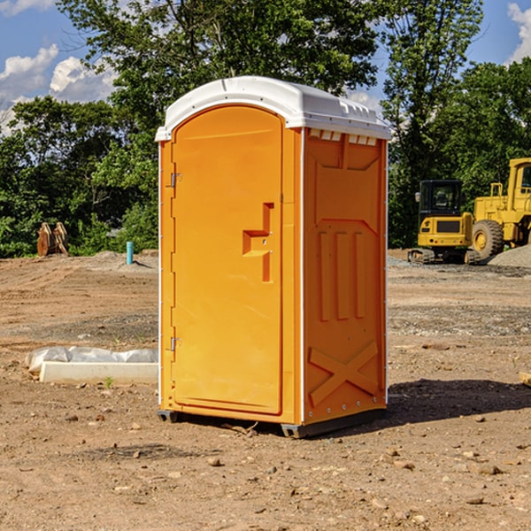 how often are the portable restrooms cleaned and serviced during a rental period in Danube Minnesota